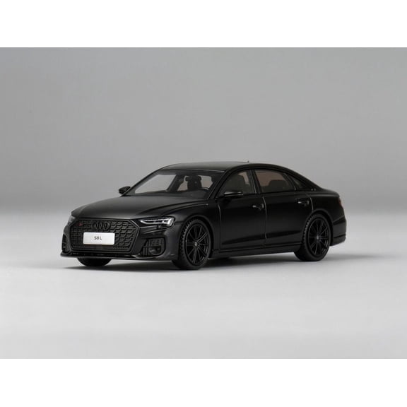 Mytopshop JKM 1:64 Matte Black S8 L D5 Luxury Sedan Sports Model Diecast Metal Car