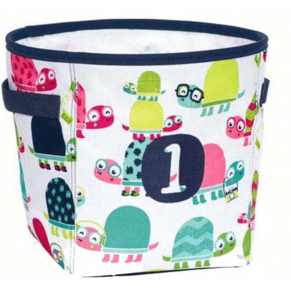 Mytopshop New Mini Storage Bin Round Toy Kids Organizer 31 Gift in Topsy Turtles Cute NO EMBROIDERY