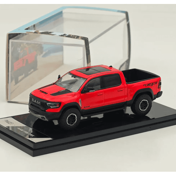 Mytopshop Shadow 1:64 Red RAM 1500 TRX Pickup Truck Sports Model Diecast Metal Car