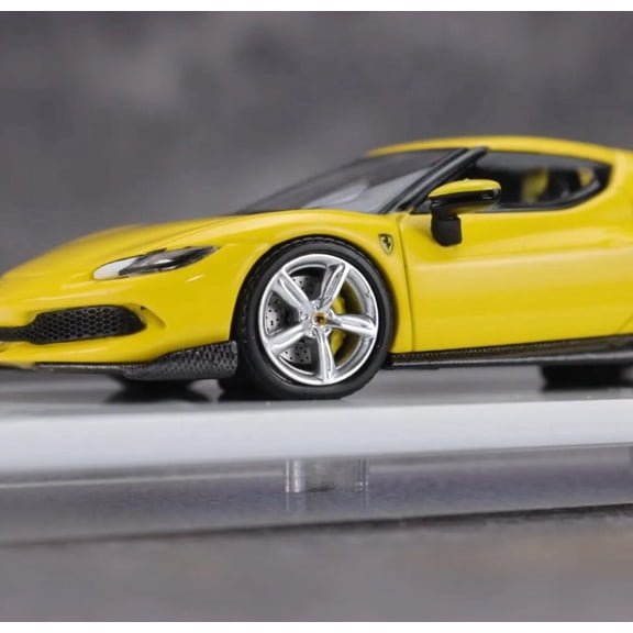 Mytopshop Zincit 1:64 Yellow 296 GTB Racing Sports Model Diecast Metal Car