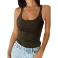 thumbnail image 1 of Mytrendy Women Solid Color Ribbed Basic Tank Tops, 1 of 2