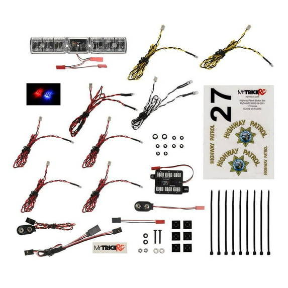 Mytrickrc Mykem4 Chp Deluxe Light Bar Kit- Chp Basic + Police Interceptor