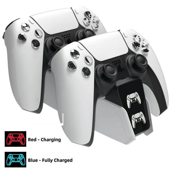 Mytrix PS5 Controller Charger for DualSense - Dual Controller Fast Charging Dock, With Over-voltage & Over-Current protection, LED Indicators, Charge two controllers within 3 hours