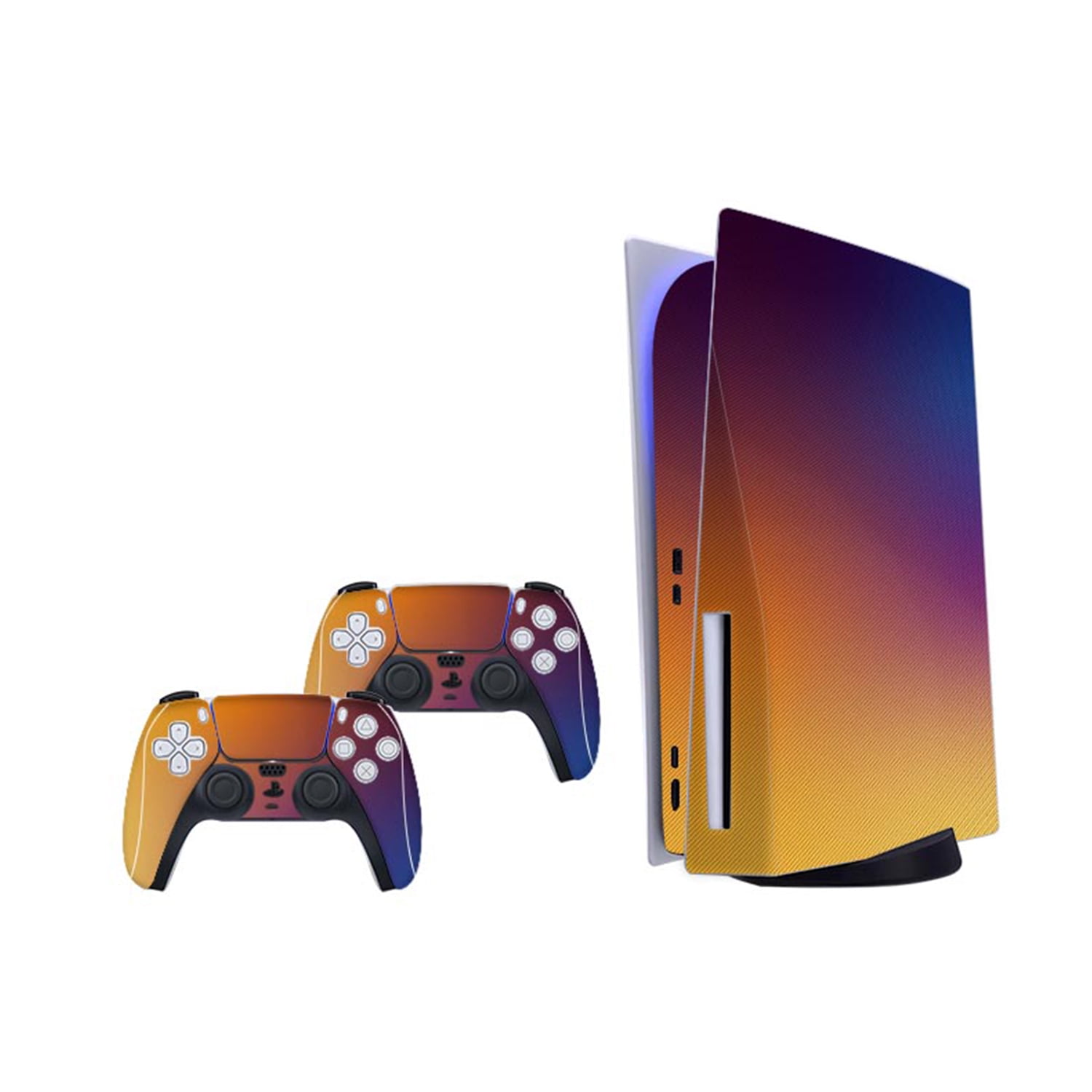 Mytrix PS5 Skin for Playstation 5 Disc Version Console Controllers, Durable  Protective Skin Stickers for Playstation 5 PS5 Disk Console Controllers,  Vinyl Decal Style Stickers - Orange-Purple Fade 