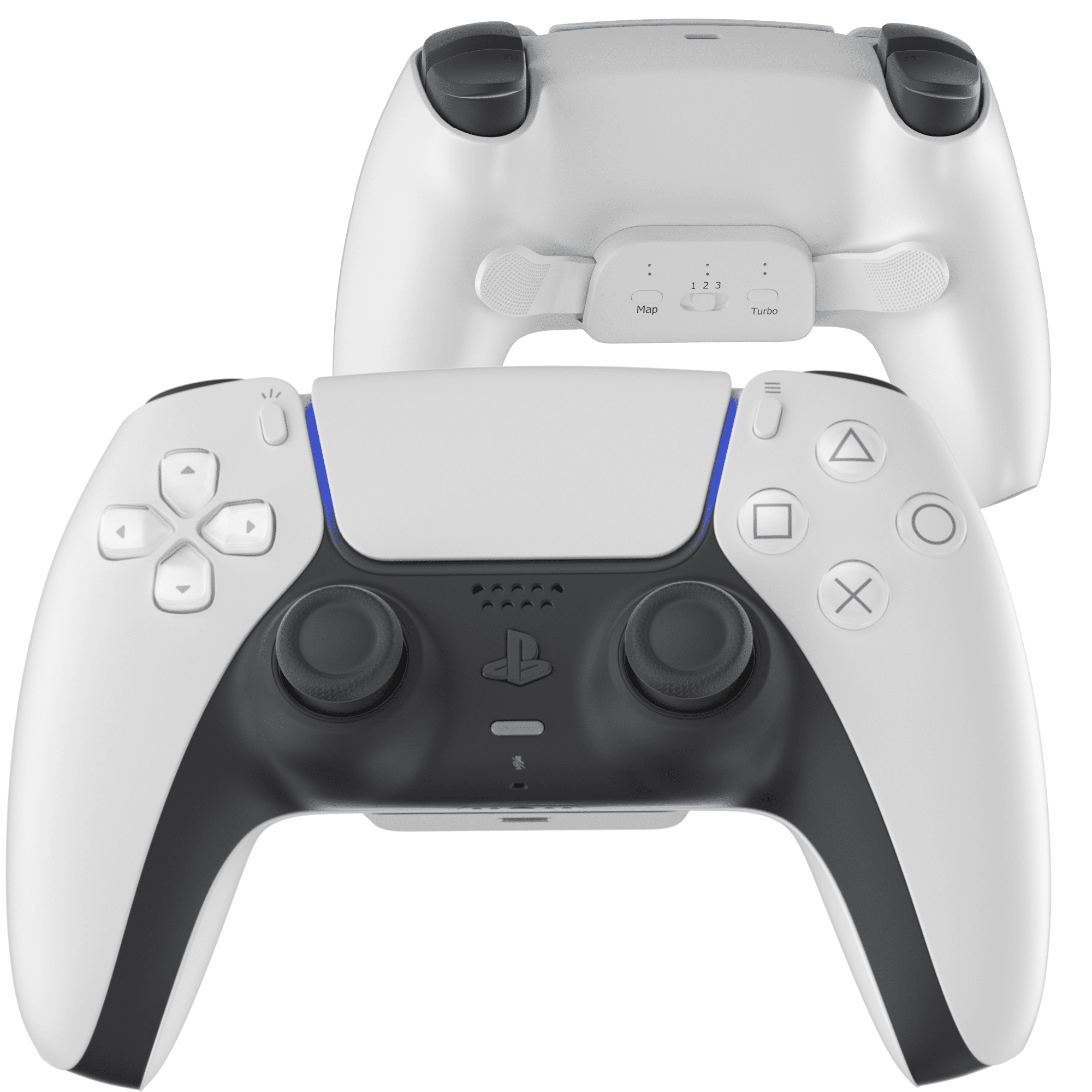 PS5 Controller Clear Mod With White Buttons PS5 Custom Sony