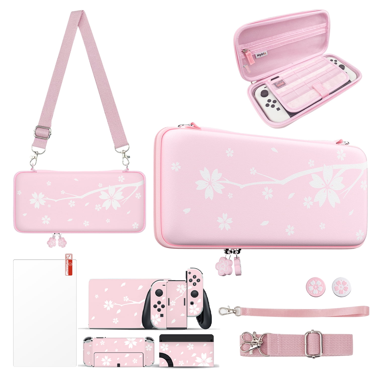 Nintendo Switch Case Pink Cherry Blossom Animal Crossing Marshal Storage Bag  Protective Cover NS Ac