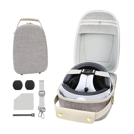 Mytrix VR2 Hard Shell Carrying Case Playstation VR2 Travel Storage Bag with Shoulder Strap, Fits PSVR2 Headset & Sense Controller Accessories, Gift for Lens Protector|Lens Cloth|Cable Management Strap