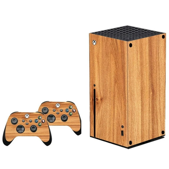Mytrix Whole Body Protective Skin for Xbox Series X Console and Controllers, Durable Vinyl Decal Style Skin Stickers for Xbox - Wooden Amber