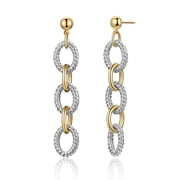 Mytys Cable Link Drop Earrings for Women Designer Brand Unique Two Tone Dangle Earring Jewelry Gift