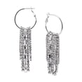 thumbnail image 1 of Mytys Cubic Zirconia Cluster Dangle Earrings for Women 925 Sterling Silver Post Drop Earring for Party, 1 of 4