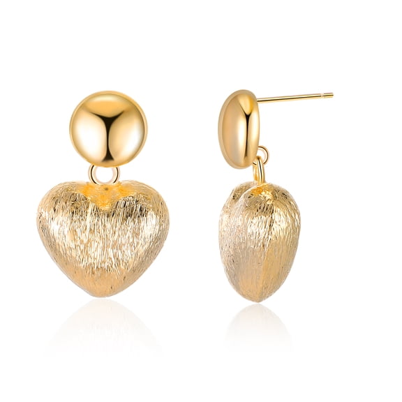 Mytys Dangle Earrings for Women Gold Heart Drop Earrings Jewelry Gifts