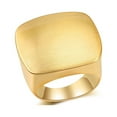 thumbnail image 1 of Mytys Square Cocktail Statement Rings for Women Gold & Silver Color Modern Metal Brushed Metal Ring, 1 of 6
