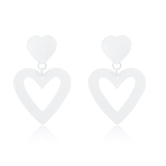 Mytys Women Hollow Out Heart Earrings Dangle Ear Stud Earring Party Jewelry Gifts