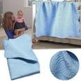 thumbnail image 1 of Myvepuop Baby Quilt Personlized Monogram Lightweight Embossed Scalloped Throw Blanket Four Seasons 36X46 Inch Dark Blue, 1 of 8