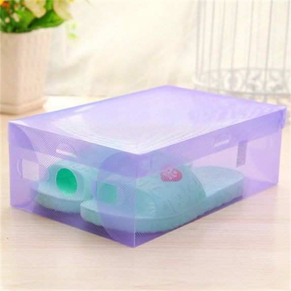 Myvepuop Home Textile Storage Multifunctional Color Plastic Storaget Box,Clear Foldable Shoe Storage Boxes,1X Solid Color Storage Box
