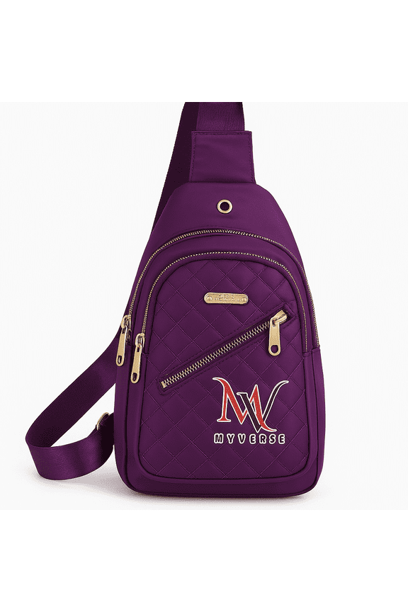 Crossbody Sling Backpack, Waterproof Zipper Lock changeable Shoulder With Front Pocket USB Charging Port Lightweight Casual Shoulder Bag