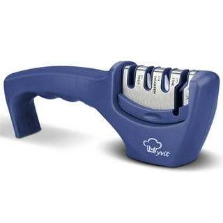 Heavy-Duty Tungsten Manual Knife Sharpener in Blue Heavy-Duty Tungsten Manual Knife Sharpener in Blue
