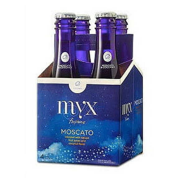 Myx Fusions Coconut Demi Sec White Wines Moscato, 187 ml 4 Pack Glass Bottle Italy 5.5% ABV