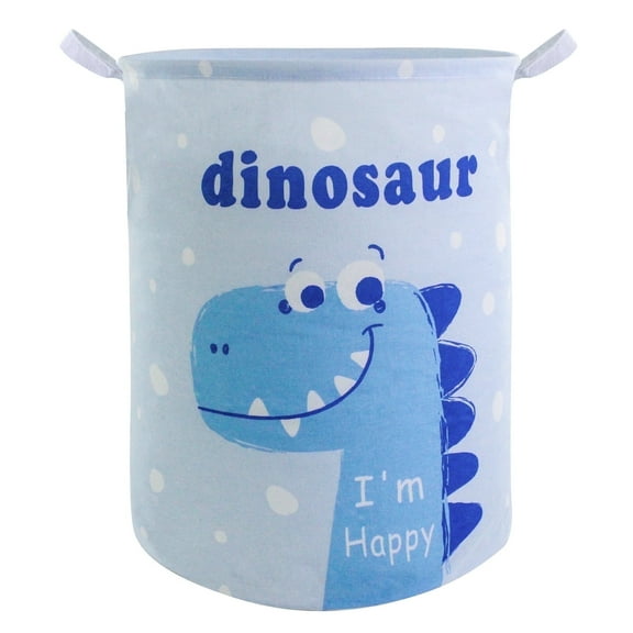 Mziart Cute Dinosaur Kids Laundry Basket, Collapsible Laundry Hamper, Cartoon Nursery Storage Basket Toy Organizer Baby Hamper for Girls Boys, Waterproof Dirty Clothes Basket for Bedroom Bathroom
