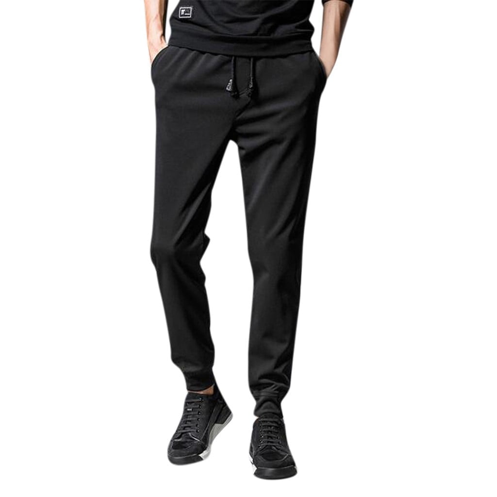 Men's Trousers Sports Casual Loose Straight Pants With Drawstring Design Clothing