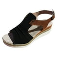 thumbnail image 1 of Mzoazpie Women Open Toe Slingback Women's athletic and Outdoor Sandals and Slides Sandals Vacation Bohemian Shoes Womens Wide Sandals Wedge Sandals, 1 of 9