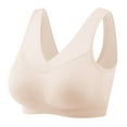 thumbnail image 1 of Mzoazpie Women's Comfortable and Cute Running Sports Bra Thin Summer Bra Beautiful Bra Pack Back Tank Top No Women Bras Wireless Cotton Steel Ring Bra, 1 of 4