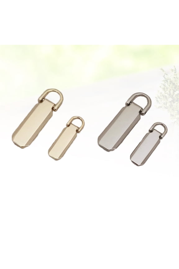 1Set Repair Pull Tabs Silver Zipper Sliders Practical Replacement for Backpacks and Jackets