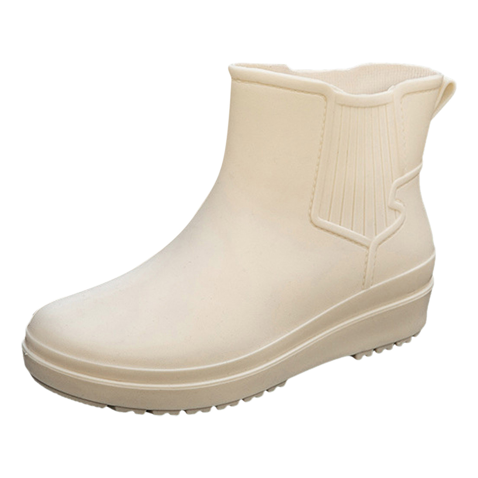 Mzoazpie Women's Rain Boots, Waterproof Non- Ankle-High Boots, Solid Color Print Shoes Outdoor