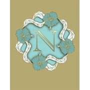 N 100 Pages 8.5" X 11" Monogram Notebook College Ruled Line Paper, Paperback