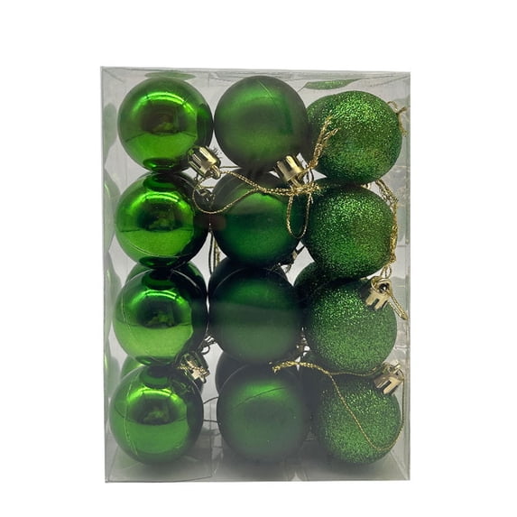 24 pcs Christmas Tree Balls, 1.2" Mini Shatterproof Christmas Ornament Decorations for Christmas Tree Hanging Decorative Bauble Set for Home Party Wedding Decor