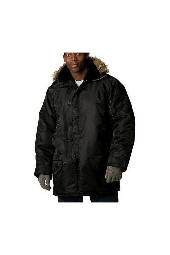 N-3B Snorkel Parka Flight Jacket, Black, Extra Small