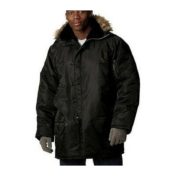 N-3B Snorkel Parka Flight Jacket, Black, XL