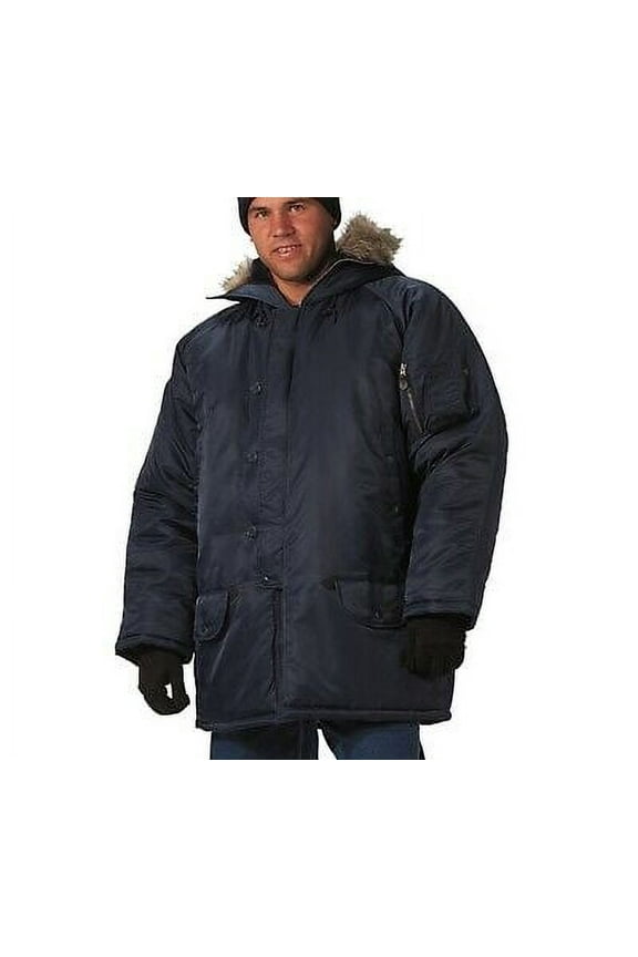 N-3B Snorkel Parka Flight Jacket, Navy Blue, 2XL