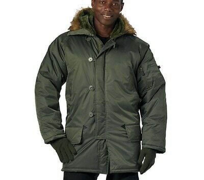 N-3B Snorkel Parka Flight Jacket, Sage, 3XL - Walmart.com