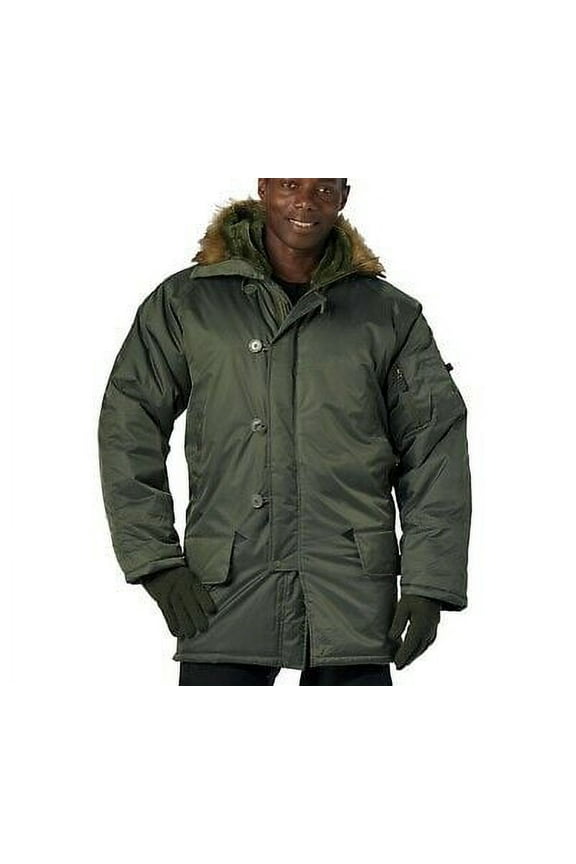 N-3B Snorkel Parka Flight Jacket, Sage, XL