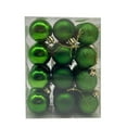 thumbnail image 1 of N 1.18 Inches Christmas Tree Bauble Hanging Ornament Decor 24-Pack Plastic Boxed Set For Home Party Holiday Decoration Christmas Green Color, 1 of 4
