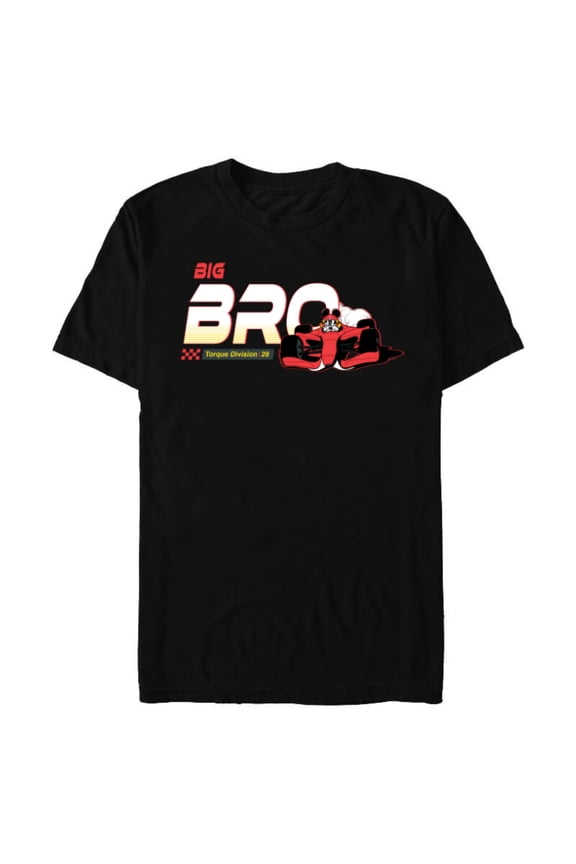 Racing Big Bro Family Trip Race Car Vacation Matching - Short Sleeve Blended T-Shirt for Adults - Customized-Black