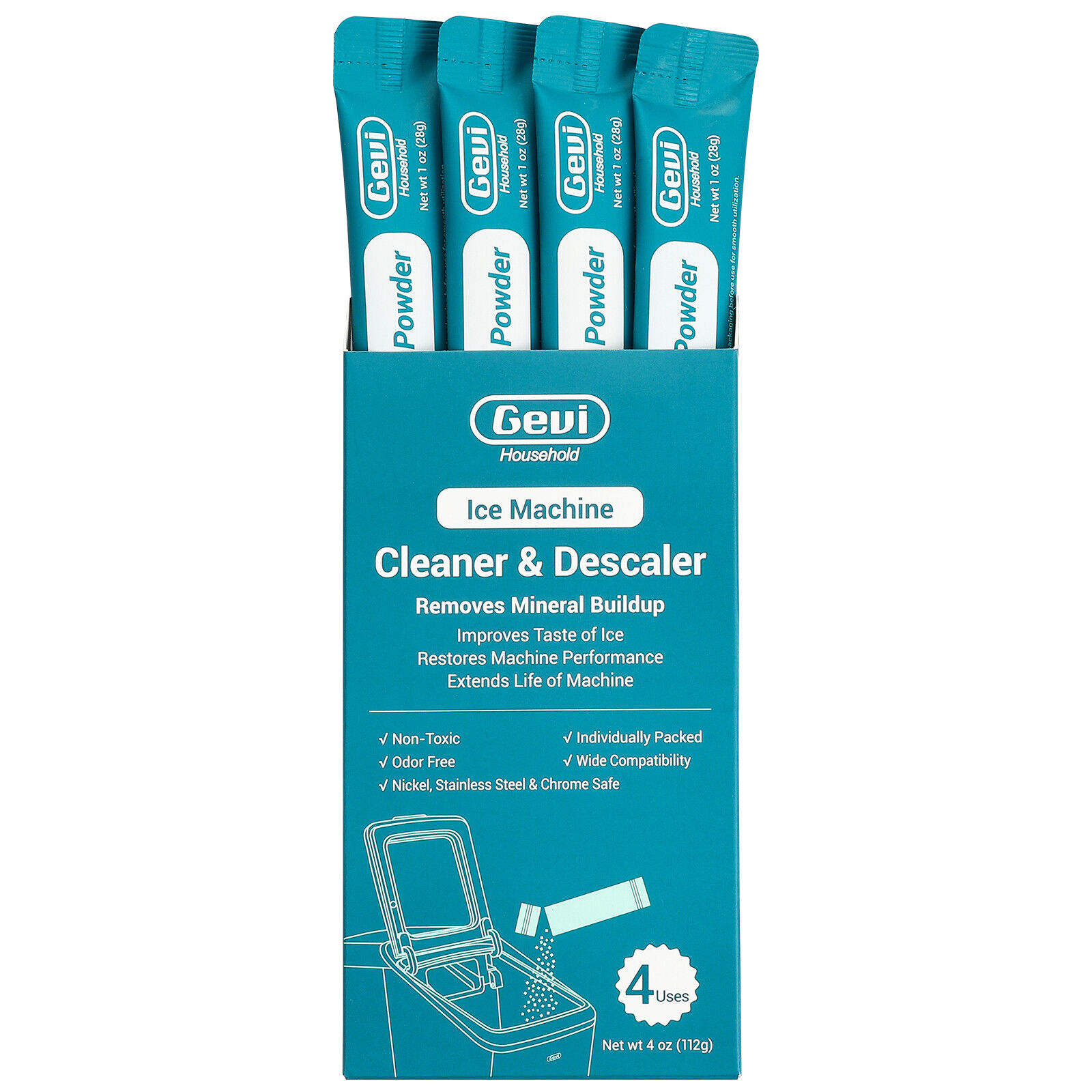 N/A Coffee Machine Cleaner & Descaler Citric Acid Descaling Powder, 4&12Pack