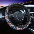 thumbnail image 1 of N/A Flower Day of The Dead Skull Car Steering Wheel Cover 15 Inch Universal Anti-Slip Auto Decor Protector for Women Men Automotive Accessories Floral Mandala, 1 of 8
