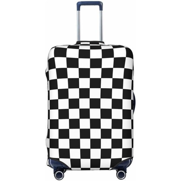 N/A Luggage Cover 3D Printed Washable Travel Cover for Luggage 18-32 Inch Checkered Racing Flag