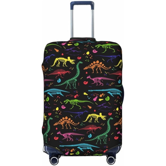 N/A Luggage Cover 3D Printed Washable Travel Cover for Luggage 18-32 Inch Dinosaur