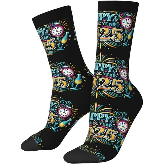 N/A Novelty Crew Socks Soft Running Stockings Funny Fall Winter Socks for Women Men Blue