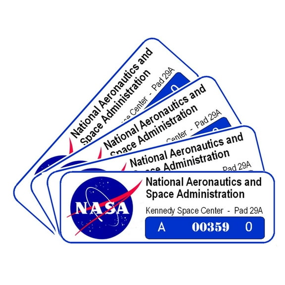 N.A.S.A. Pad 29A Parking Stickers, Set of 4