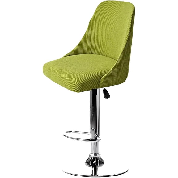 N/A Set of 2/4 Curved Back Bar Stool Slipcovers, for Dining Room Chairs with Arms, for Dining Chair Bar Accent Kitchen Counter Height Chair Covers,A,2pack