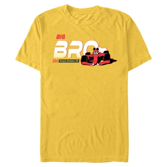 Disney Racing Big Bro Family Trip Race Car Vacation Matching - Short Sleeve Blended T-Shirt for Adults - Customized-Yellow
