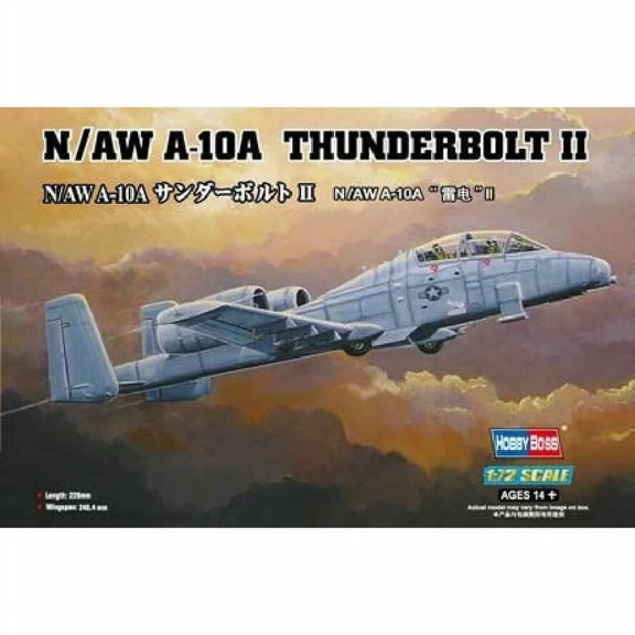N/AW A-10A Thunderbolt 1/72 Scale Plastic Model Kit Hobby Boss