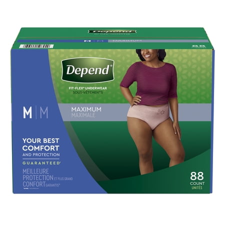 Depend Fit-Flex Underwear for Women Size Medium 88 ct