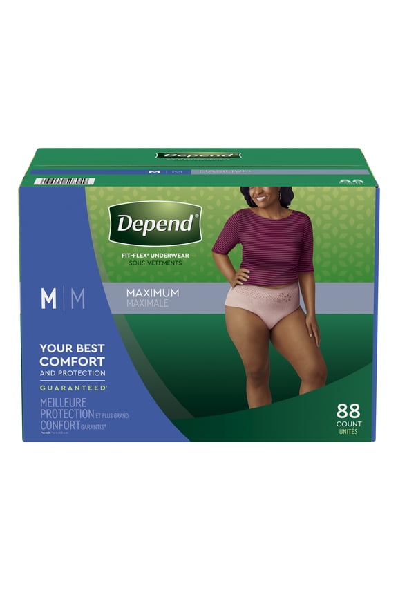 Fit-Flex Underwear for Women Size Medium 88 ct