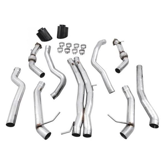 AWE Tuning Track Edition Resonated for Performance Cats Exhaust with Diamond Black Tips for Audi B9 RS 5 Sportback
