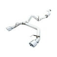 thumbnail image 1 of 2021+ Ford Bronco 0FG Dual Rear Exit Exhaust w/Chrome Silver Tips & Bash Guard AWE Tuning 3015-32456, 1 of 10